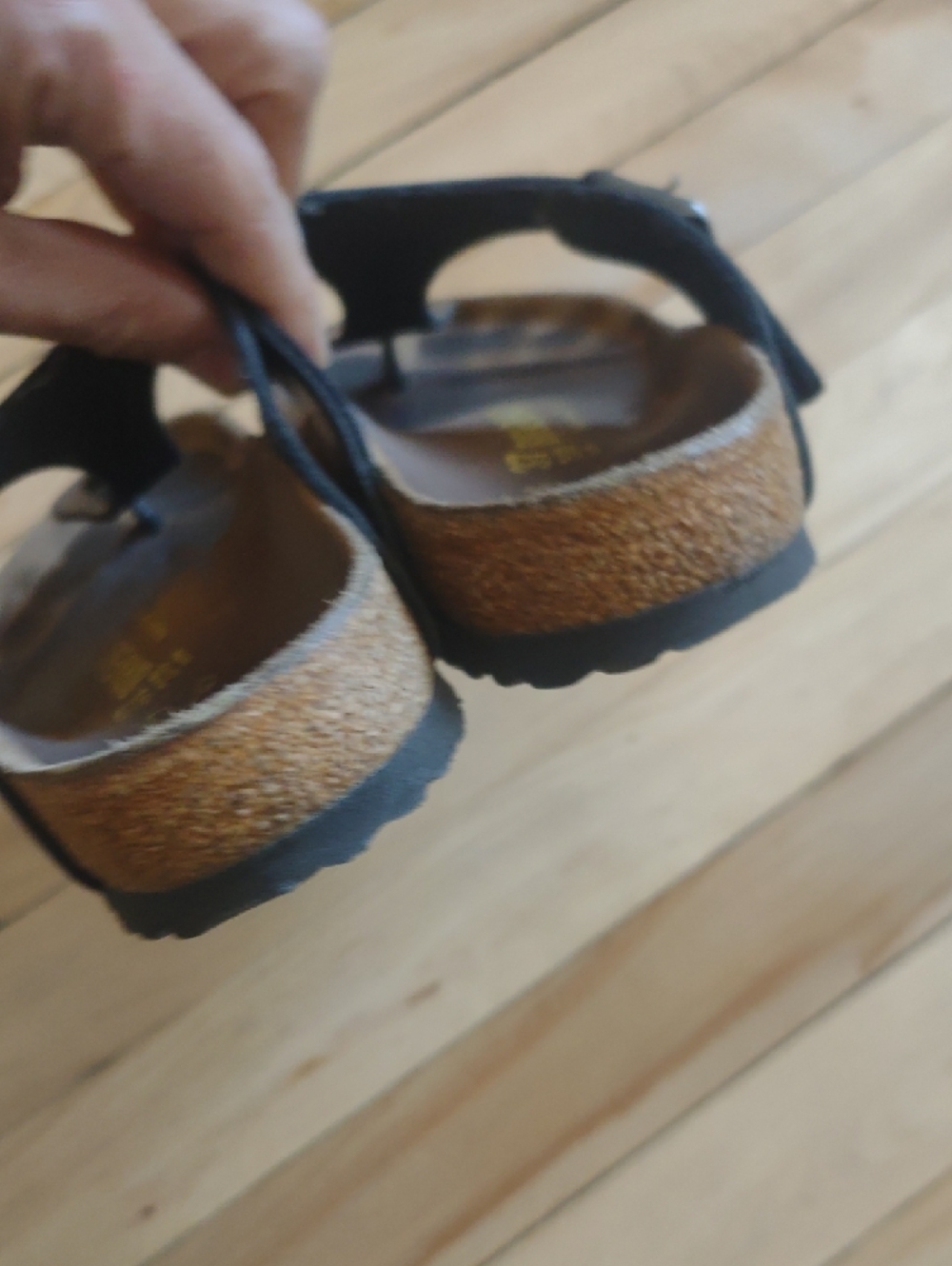 Birkenstock Black Kids Toe-Post Sandals with Buckle - Picture 10 of 11